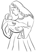 Angel visits mary coloring page free printable coloring pages