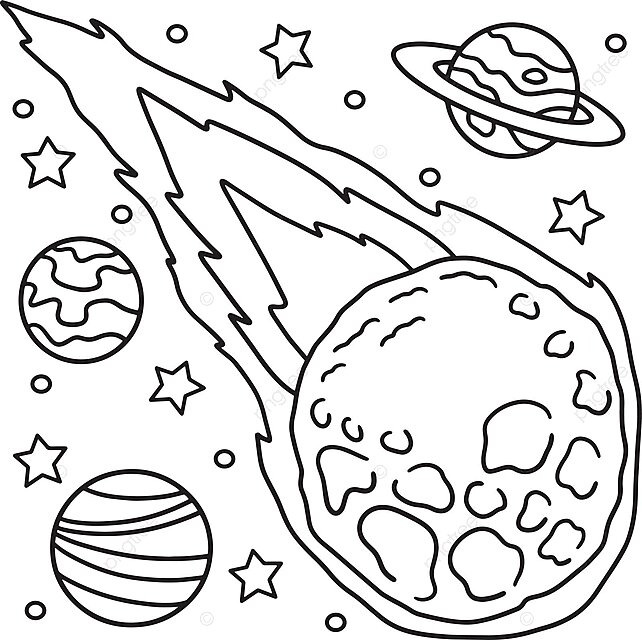 Dibujo de asteroide cayendo pãgina para colorear niãos silueta planeta vector png dibujos dibujo de otoão dibujo del planeta dibujo avion png y vector para dcargar gratis