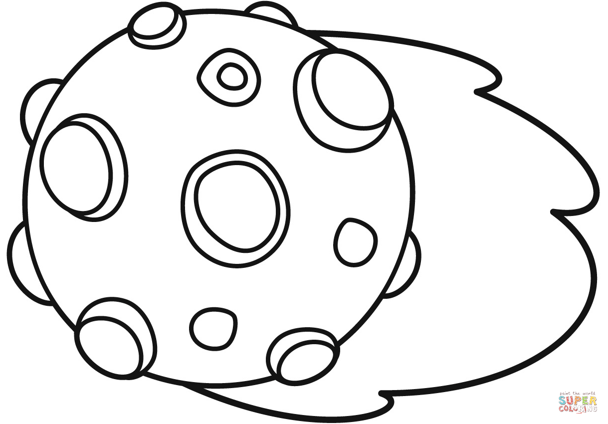 Asteroid coloring page free printable coloring pages