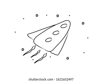 Dibujo en lãnea dibujos animados asteroides ilustraciãn de stock