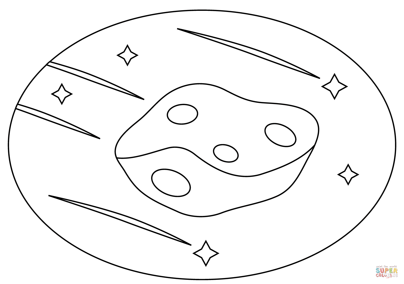 Asteroid coloring page free printable coloring pages