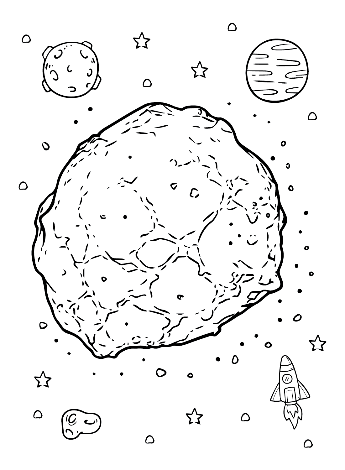 Asteroid coloring pages