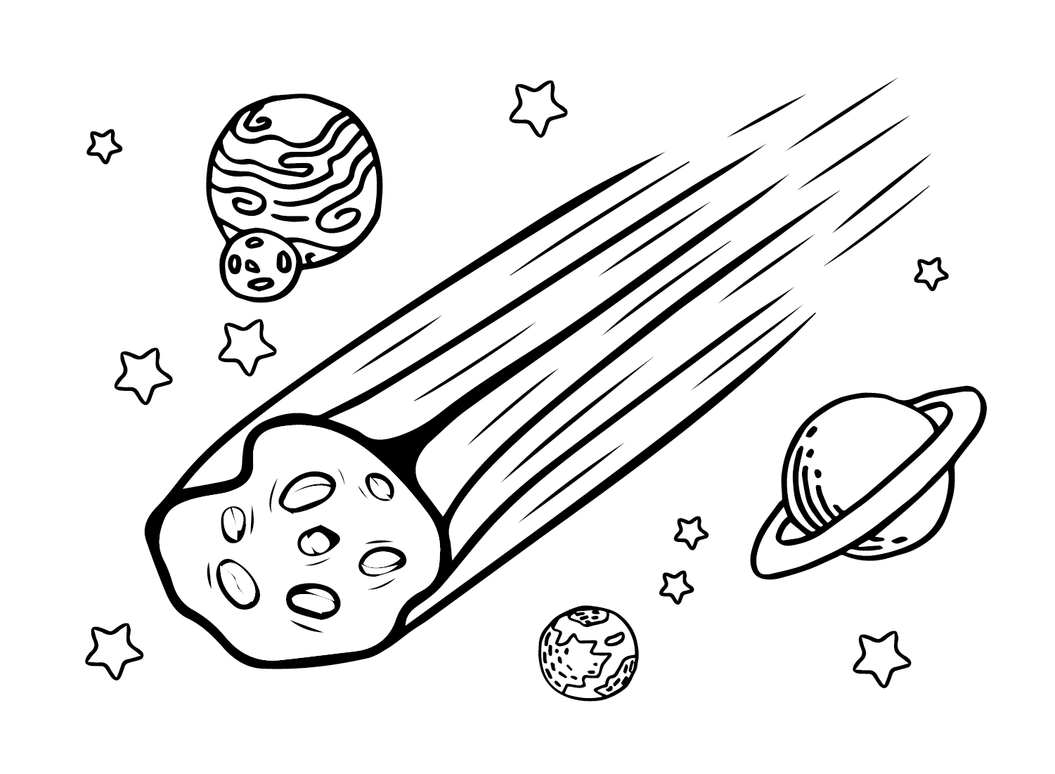 Asteroid coloring pages