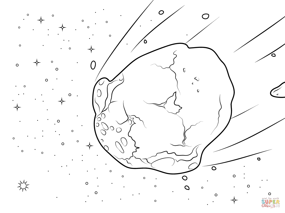 Watery asteroid coloring page free printable coloring pages