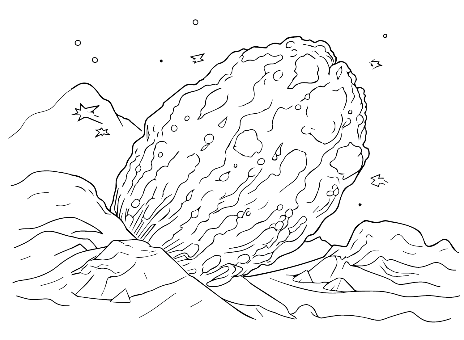 Dibujo de imãgenes de asteroide para colorear