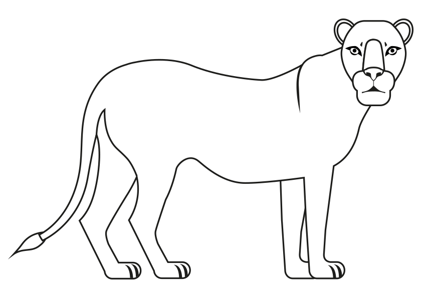 Dibujos de animal para colorear una leona dibujo de una leona animals coloring pag coloring a lioneâ leon para colorear dibujos de leon bozar dibujos