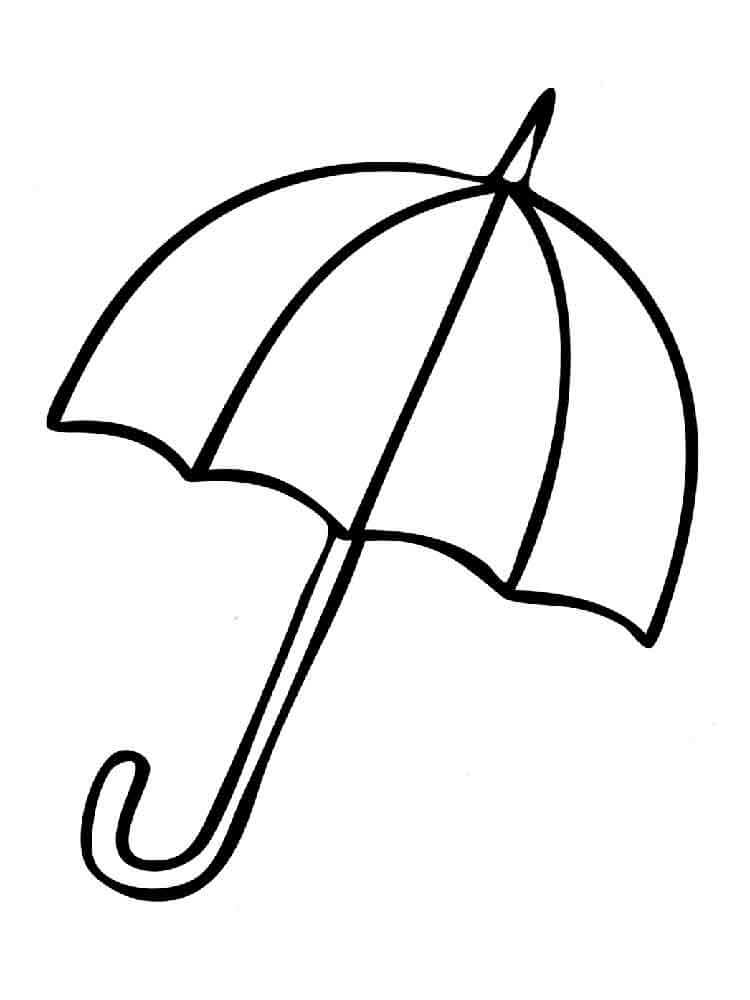 Drawing umbrella coloring page