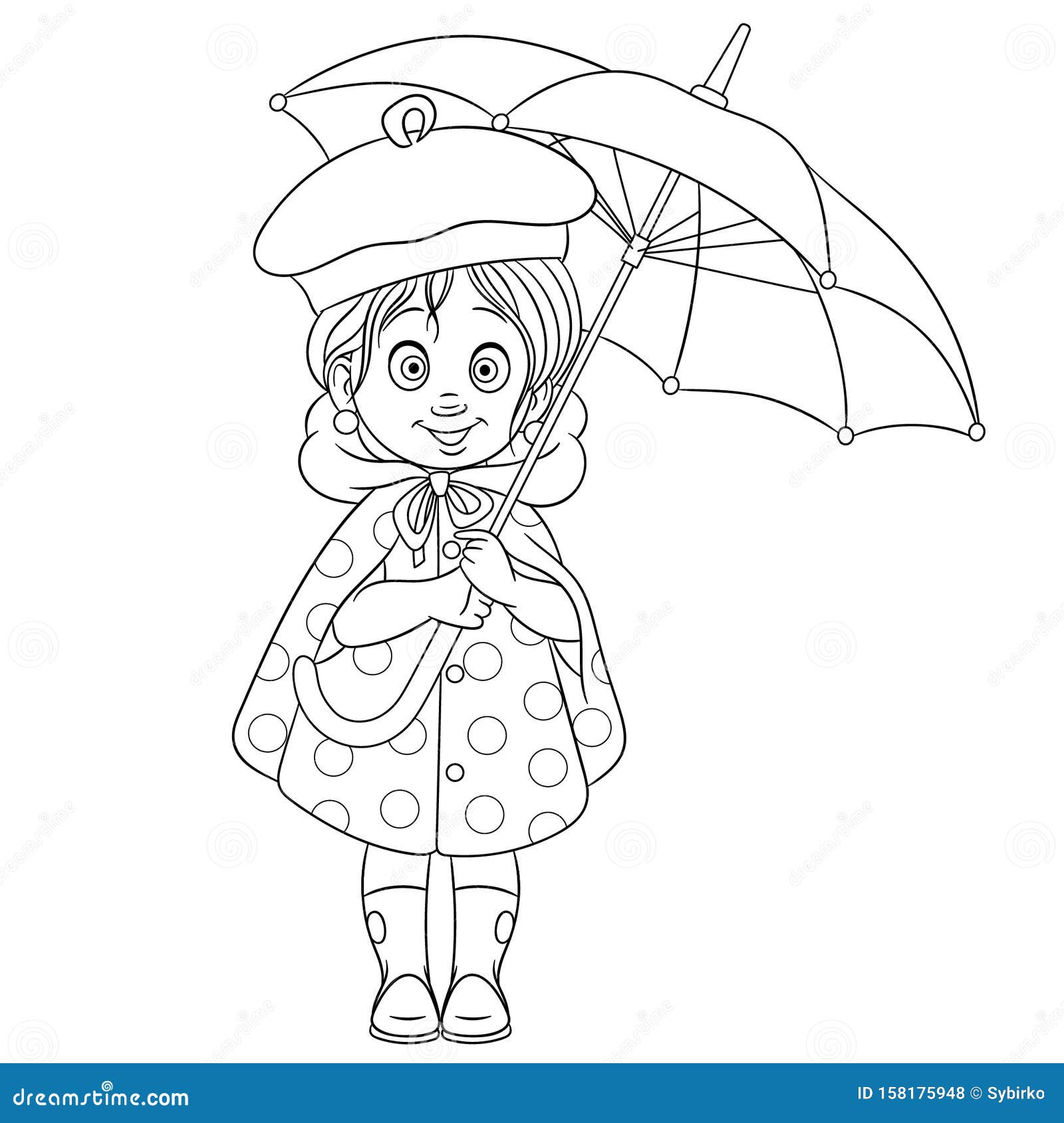 Rain umbrella colouring stock illustrations â rain umbrella colouring stock illustrations vectors clipart