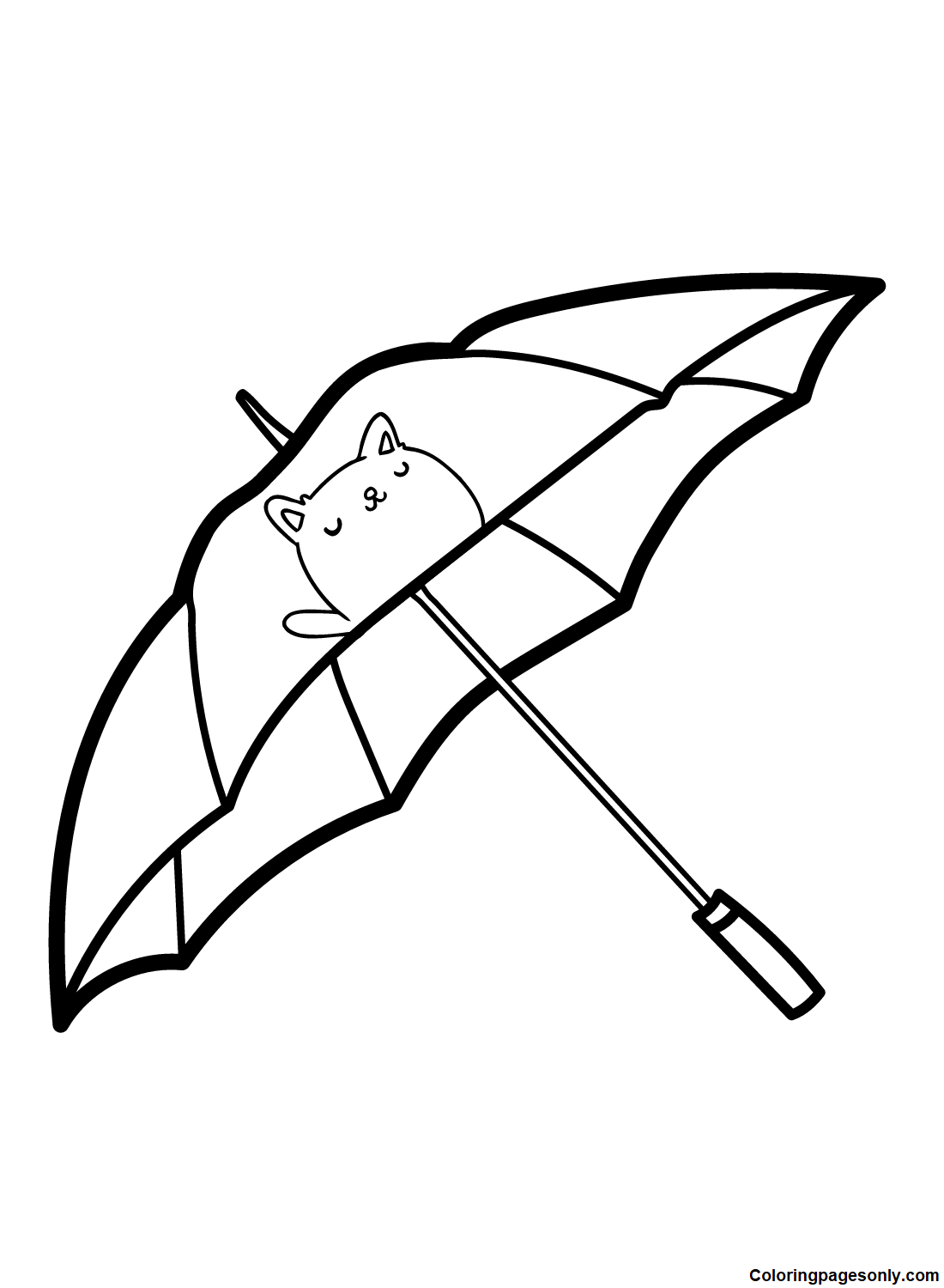 Umbrella coloring pages printable for free download