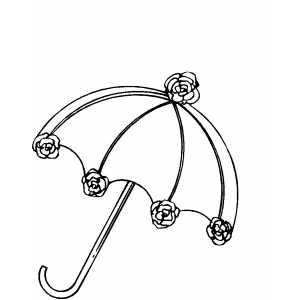 Umbrella coloring page