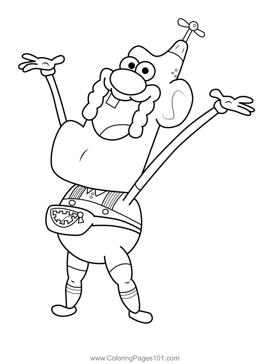 Uncle grandpa coloring page for kids