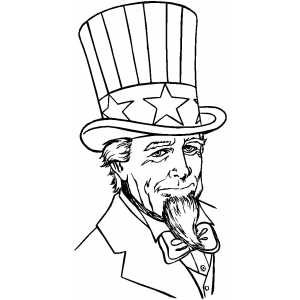 Serious uncle sam coloring page