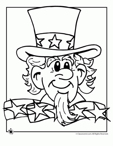 Uncle sam coloring page woo jr kids activities childrens publishing coloring pages pyrography patterns coloring for kids