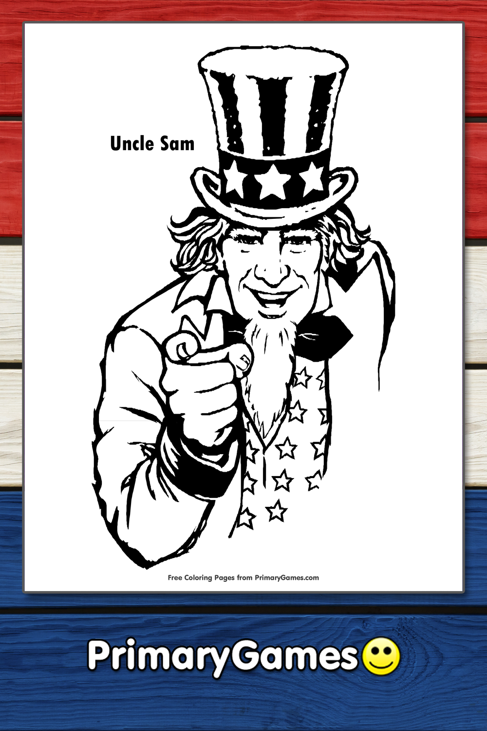 Uncle sam coloring page â free printable pdf from