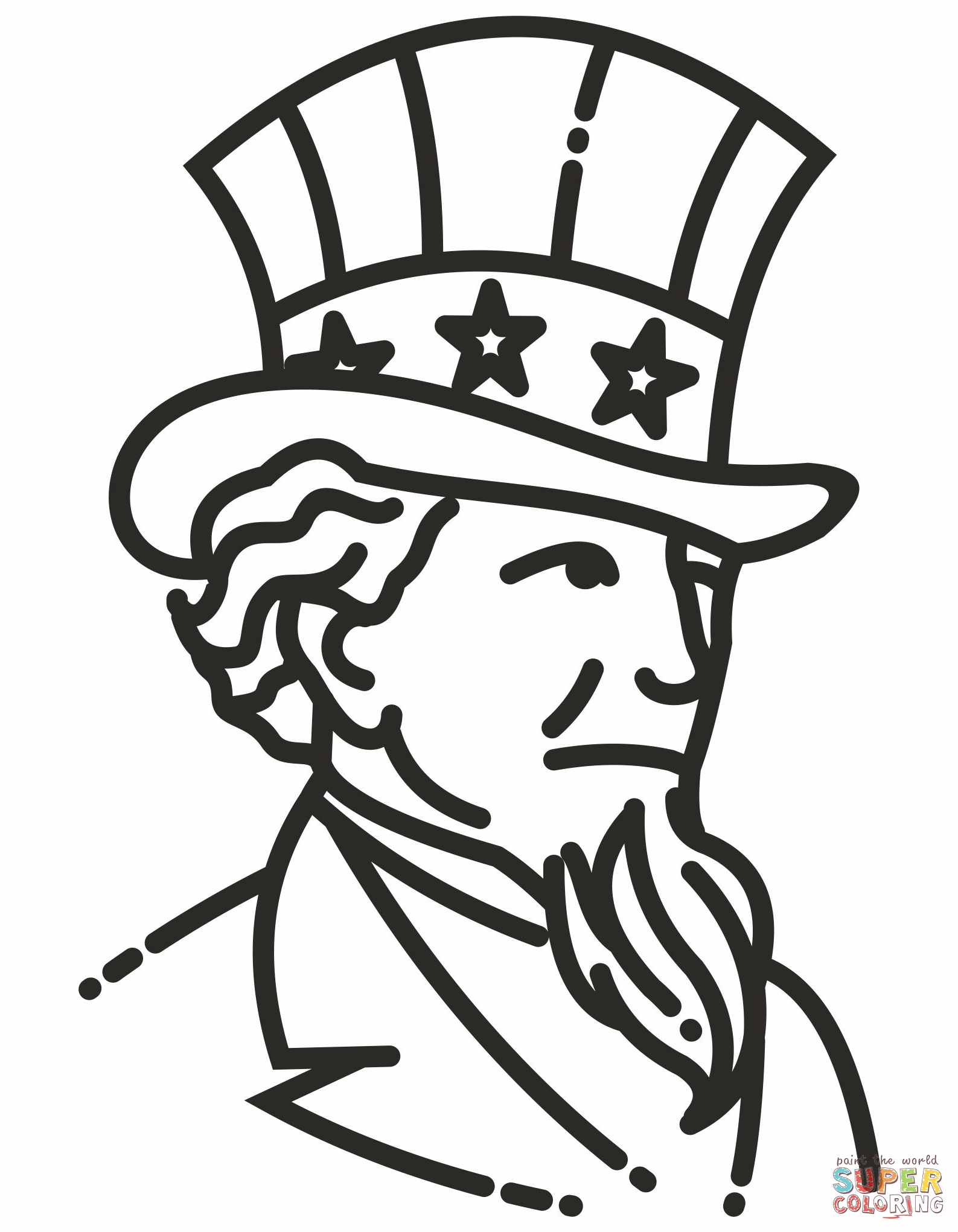 Uncle sam coloring page free printable coloring pages