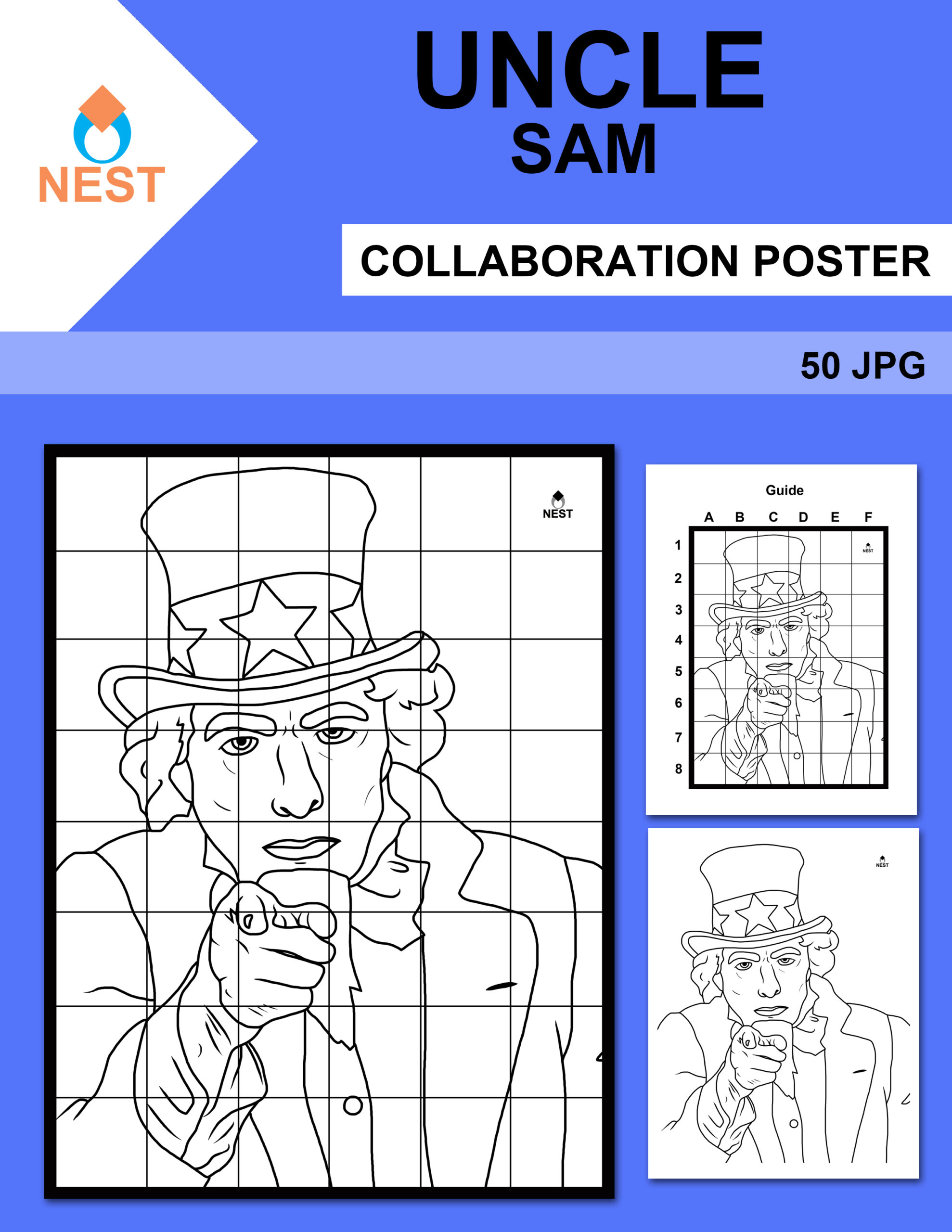Uncle sam collaboration poster made by teachers