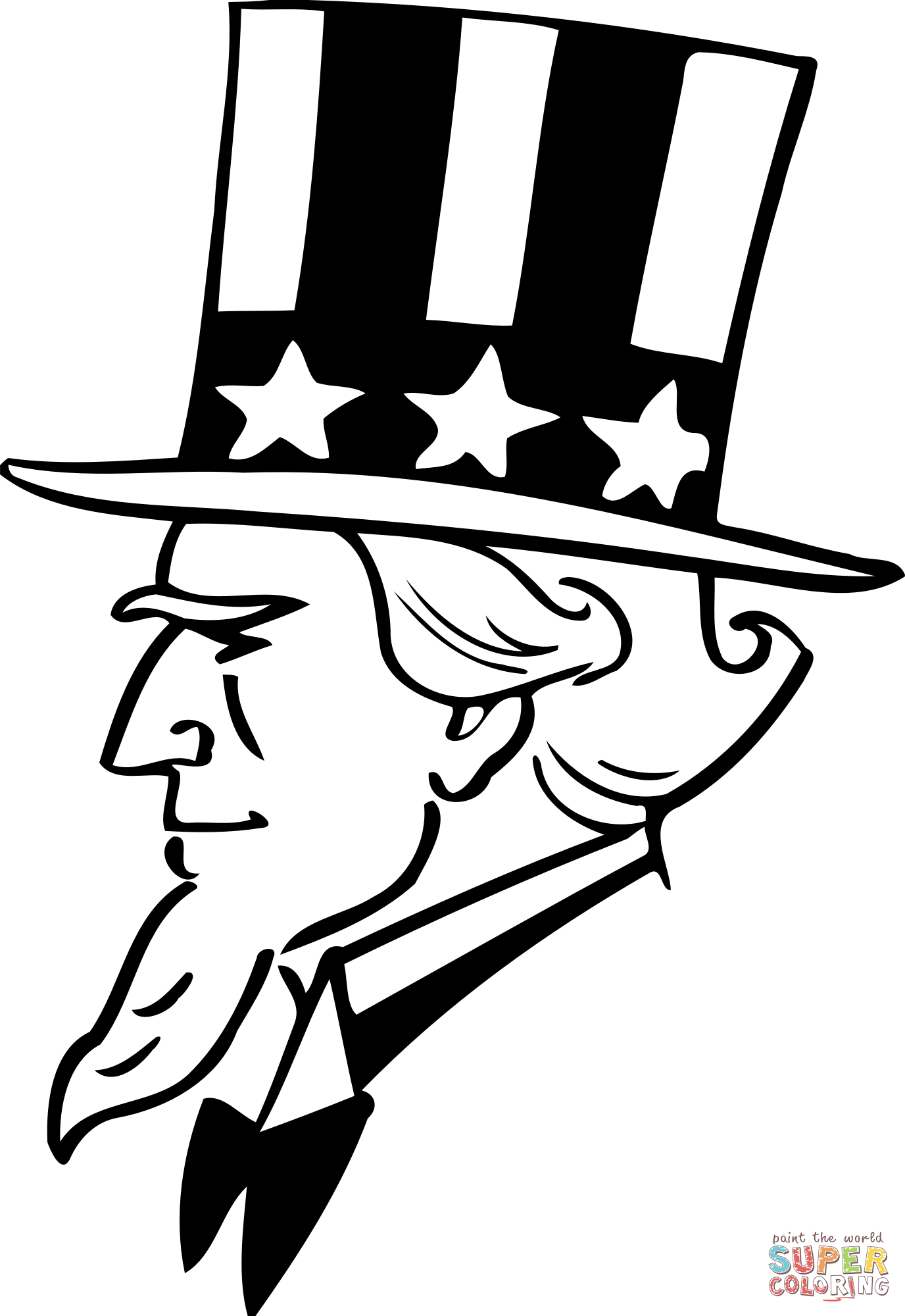 Vintage uncle sam coloring page free printable coloring pages