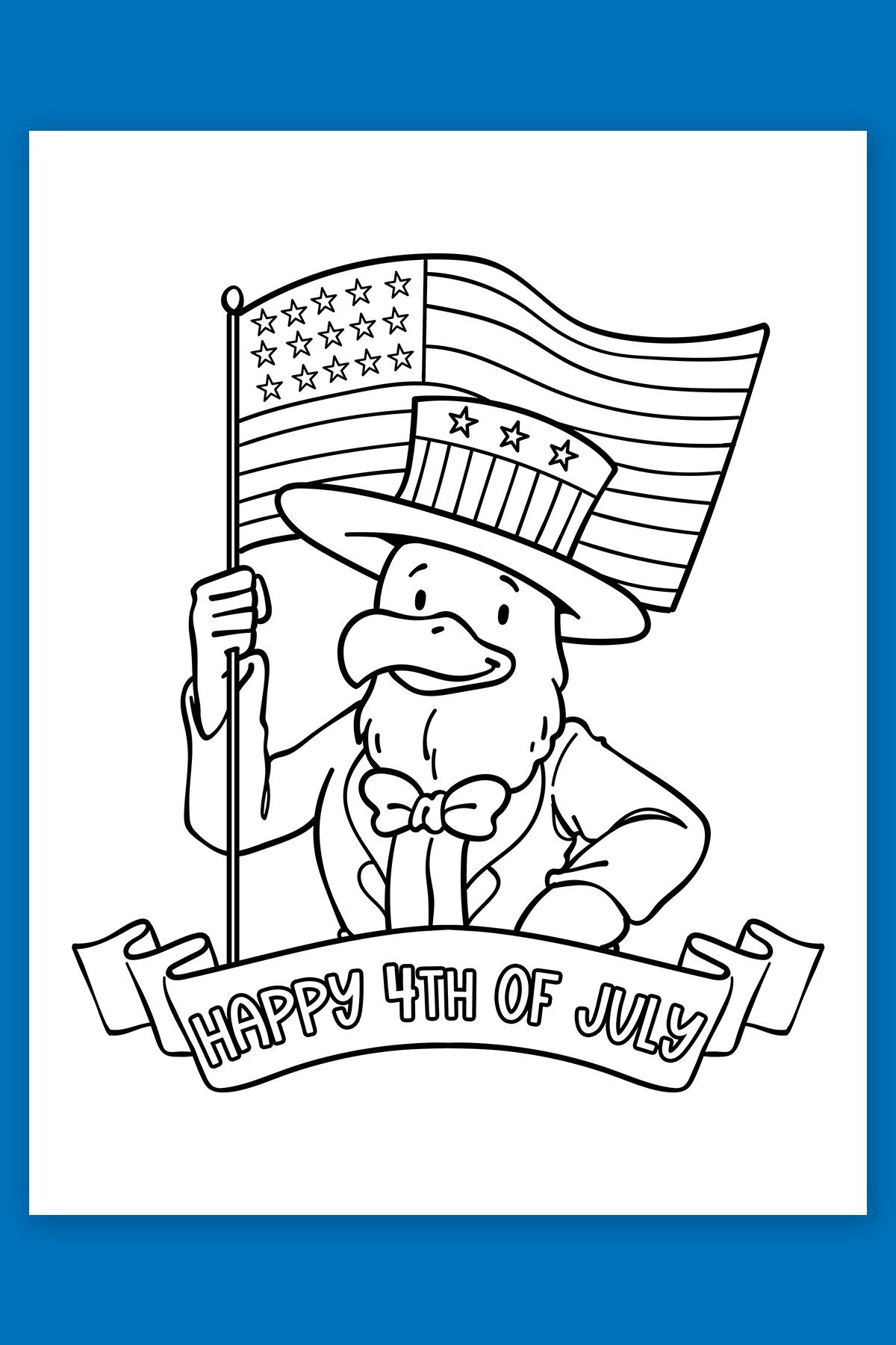 Th of july loring pages free printables instant download