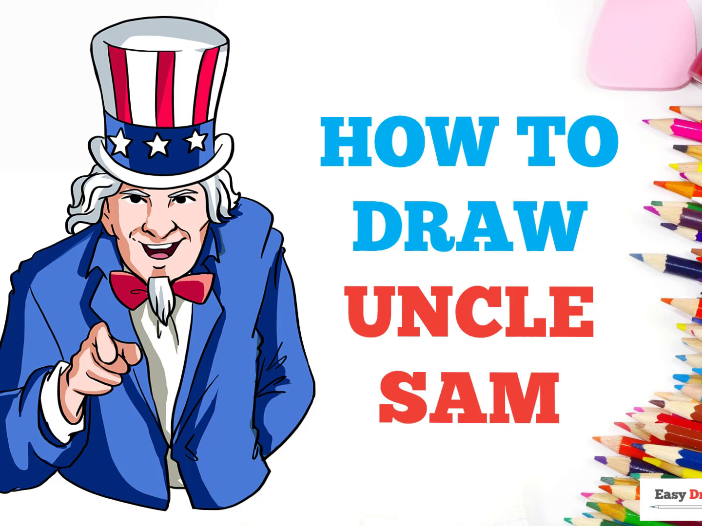 How to draw uncle sam