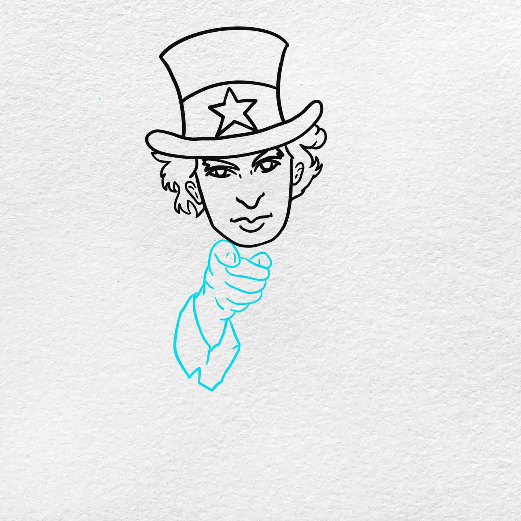 Draw uncle sam