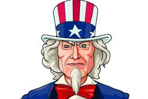 How to draw uncle sam