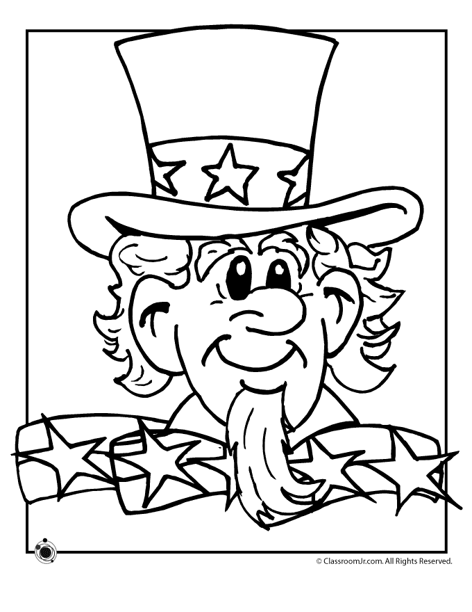 Uncle sam coloring page