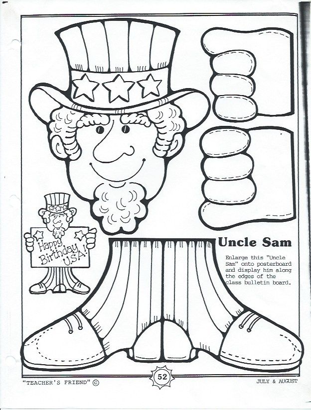 Color and make your own uncle sam display uncle sam craft kids printable coloring pag busins for kids