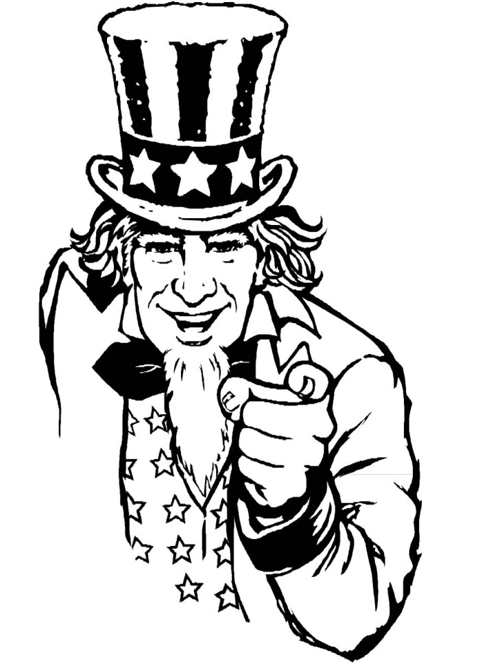 Sketch of uncle sam easy