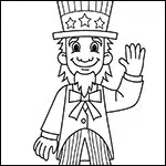 Easy how to draw uncle sam tutorial uncle sam coloring page