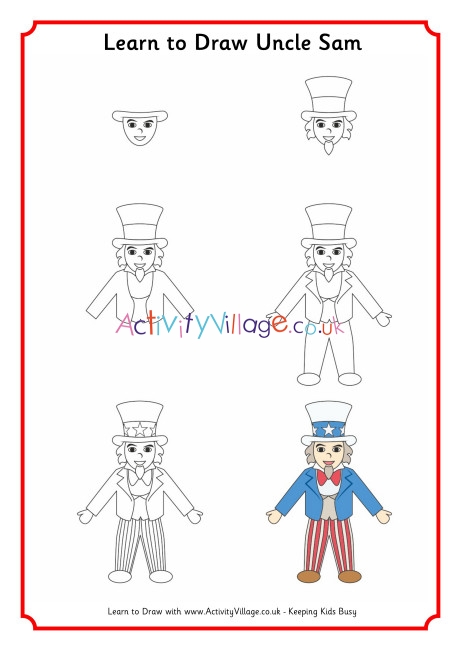 Learn to draw uncle sam