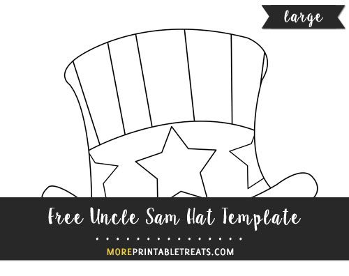 Hand drawn uncle sam hat template â large hat template how to draw hands templates