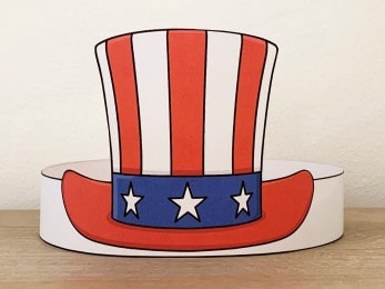 Uncle sam hat paper crown template