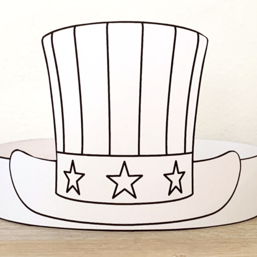 Uncle sam hat paper crowns printable america coloring craft activity made by teachers