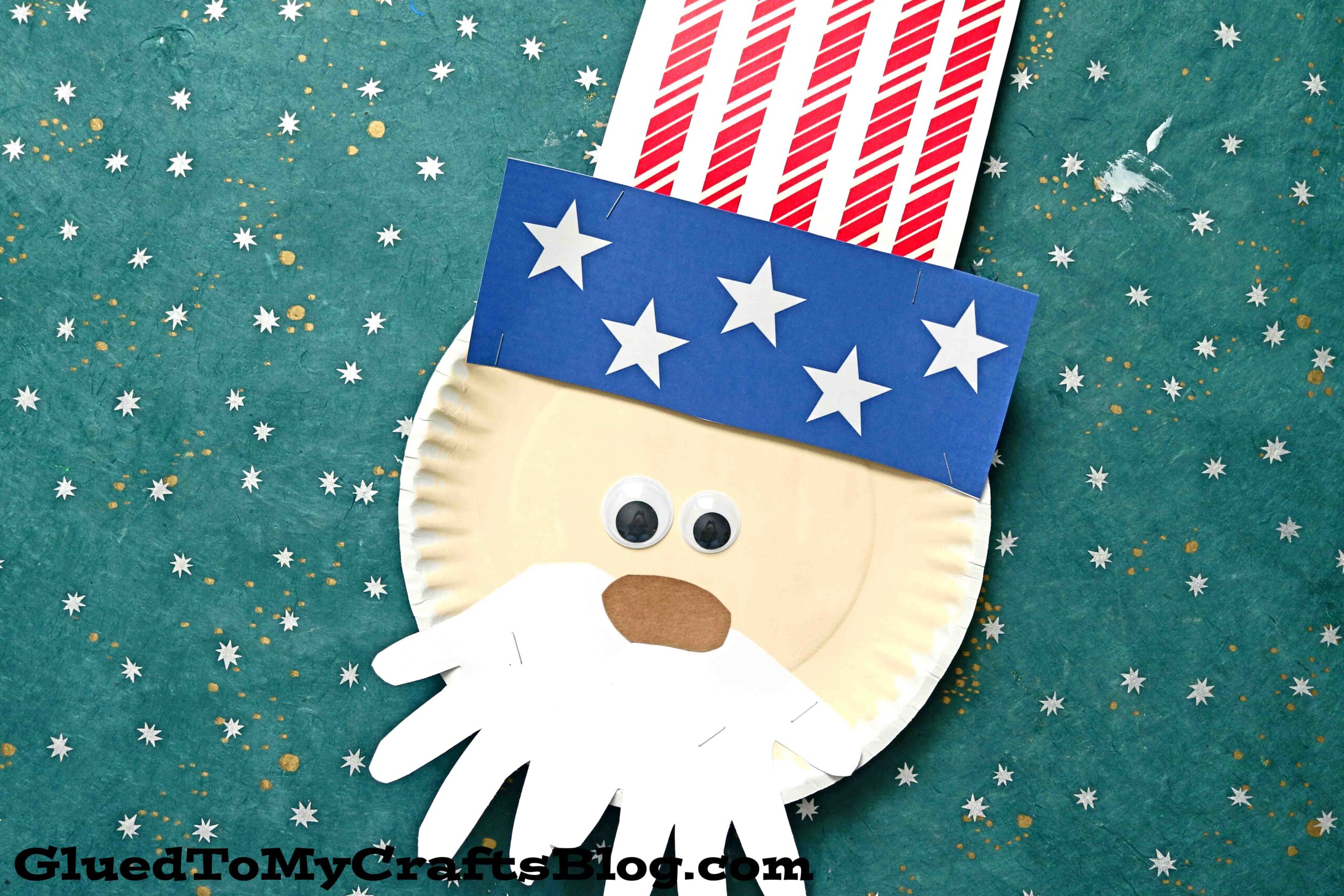 Paper plate uncle sam craft