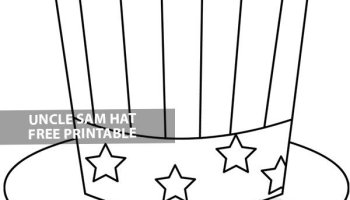 Uncle sam hat template coloring page