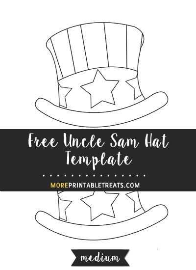 Hand drawn uncle sam hat template