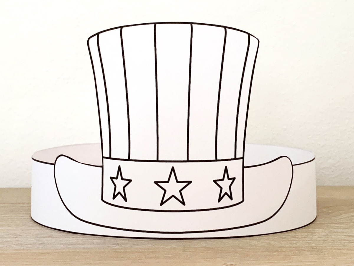 Uncle sam hat paper crowns printable america coloring craft activity made by teachers