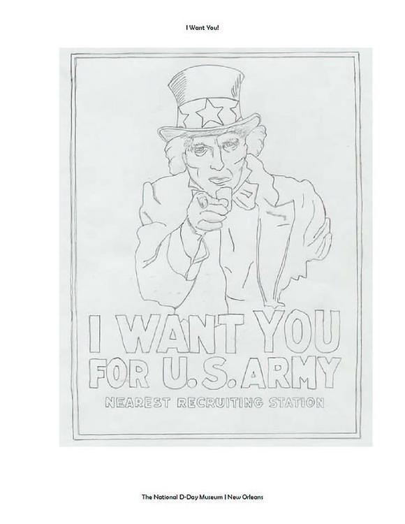 Coloring page uncle sam