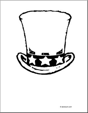 Coloring page uncle sams hat