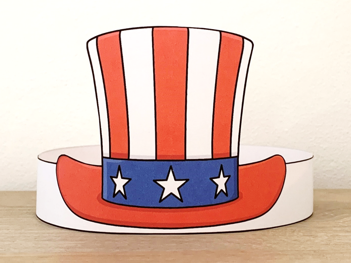 Uncle sam hat paper crowns printable america coloring craft activity made by teachers