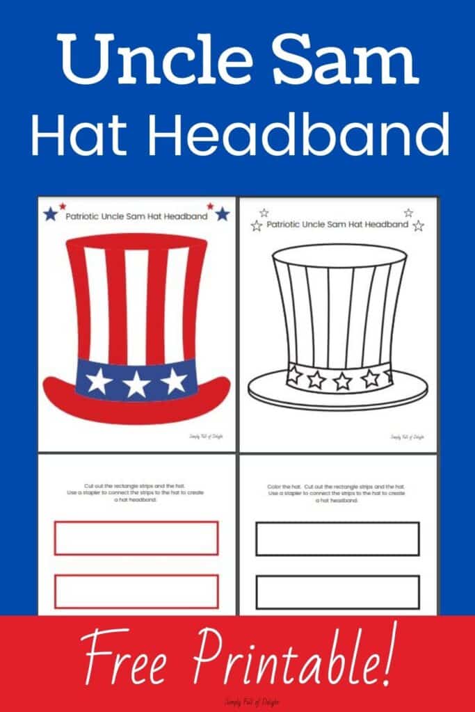 Uncle sam hat craft free printable