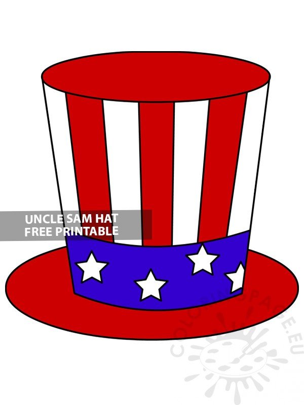 Uncle sam hat th of july coloring page