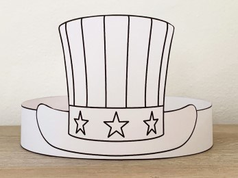 Uncle sam hat coloring paper crown