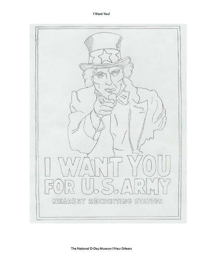 Coloring page uncle sam