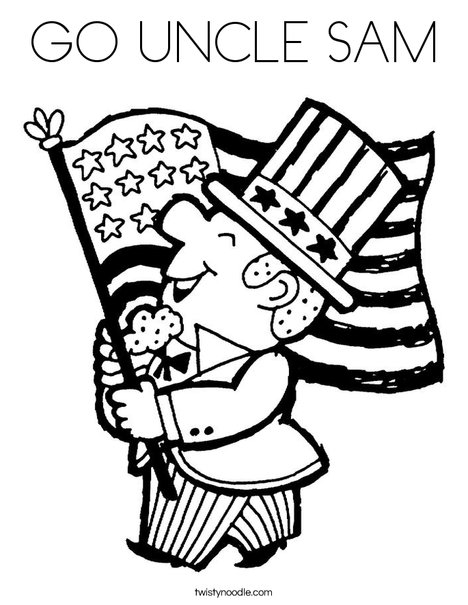 Go uncle sam coloring page