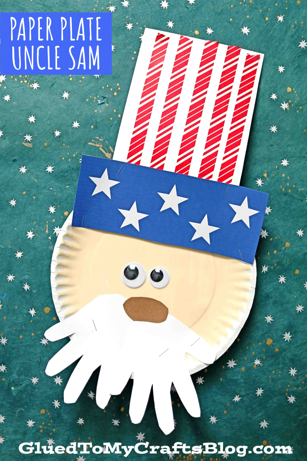 Paper plate uncle sam craft