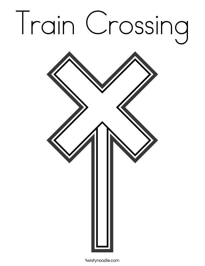 Train crossing coloring page coloring pages coloring book pages color