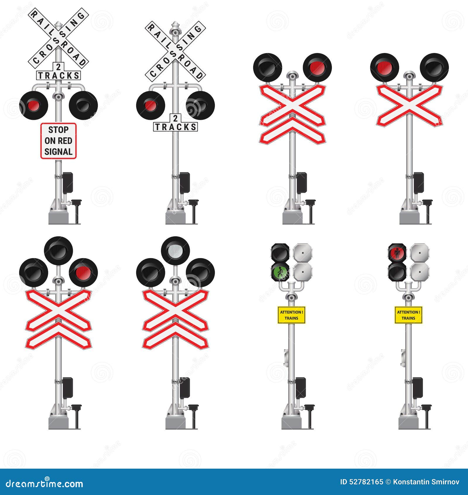 Railway crossing warning signs stock illustrations â railway crossing warning signs stock illustrations vectors clipart