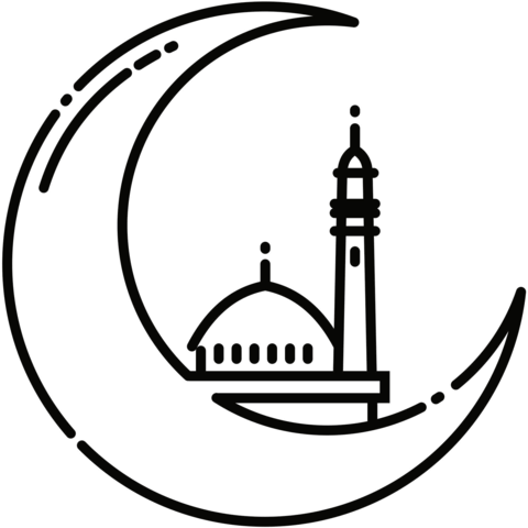 Ramadan moon coloring page free printable coloring pages