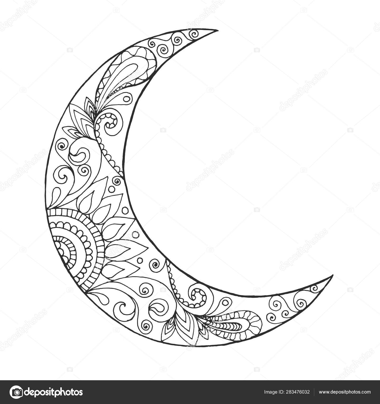 Ramadan kareem half moon stock vector by platonbatongmail